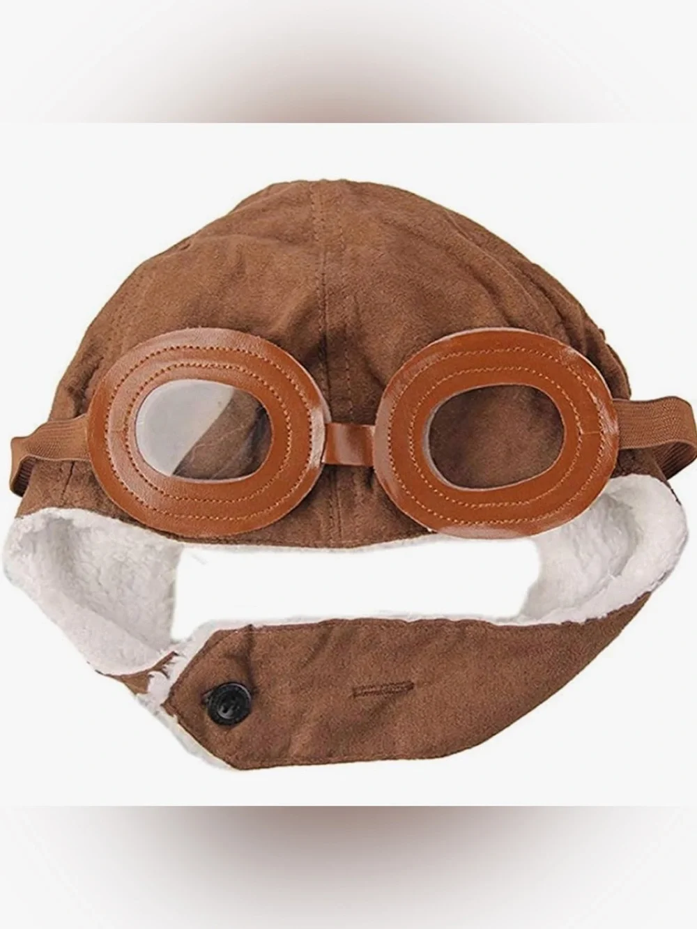 Baby Pilot-Style Winter Hat with Earflaps Brown